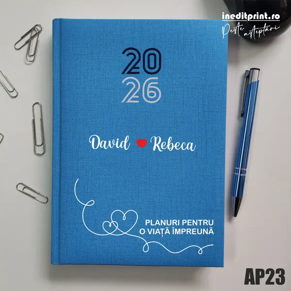 Agenda personalizata 2026 Planuri AP23 Datata C, Turcoaz