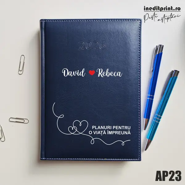 Agenda personalizata 2026 Planuri AP23 DELUXE H, Corinaldo Albastru