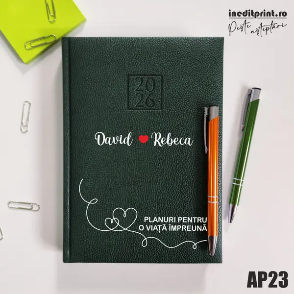 Agenda personalizata 2026 Planuri AP23 DELUXE H, Edolo Verde