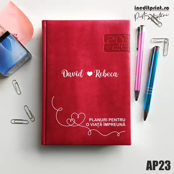 Agenda personalizata 2026 Planuri AP23 DELUXE PREMIUM, Narni Fucsia
