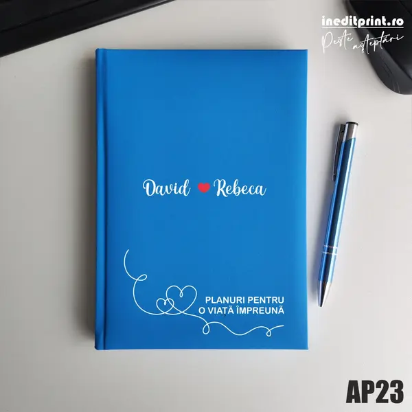 Agenda personalizata 2026 Planuri AP23 NEDATATA RT, Bleu