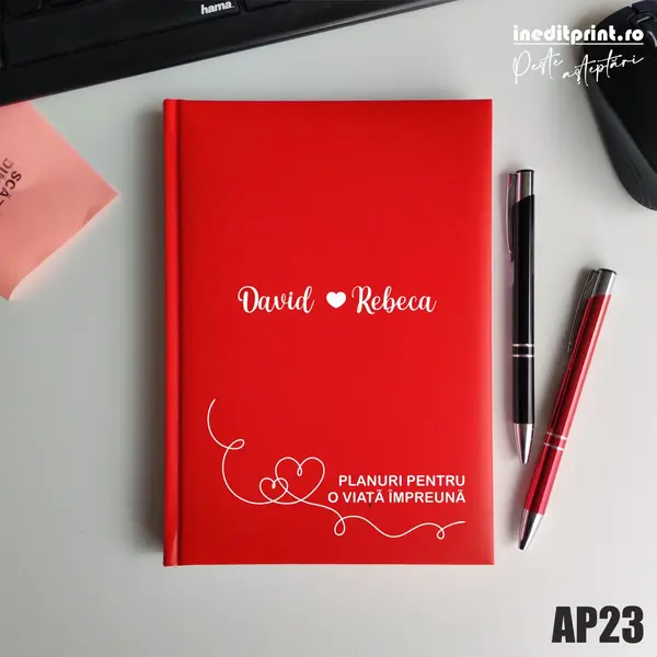 Agenda personalizata 2026 Planuri AP23 NEDATATA RT, Rosu