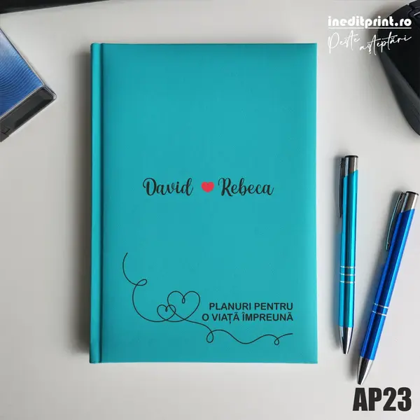 Agenda personalizata 2026 Planuri AP23 NEDATATA RT, Turcoaz