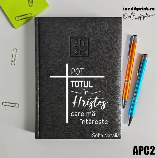 Agenda personalizata 2026 Pot totul in Hristos APC2 DELUXE H, Edolo Maro