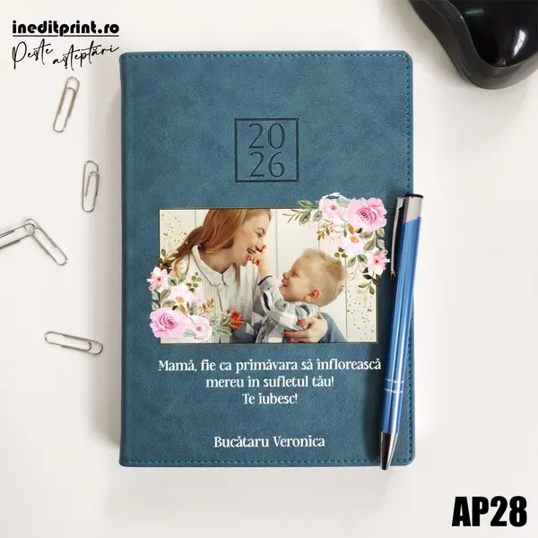Agenda personalizata 2026 Primavara AP28 DELUXE PREMIUM, Chianti Verde Cyprus
