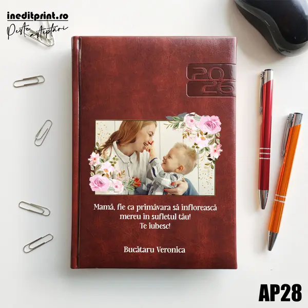 Agenda personalizata 2026 Primavara AP28 DELUXE PREMIUM, Narni Maro