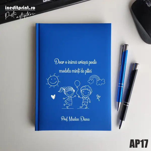 Agenda personalizata 2026 Profesoara AP17 NEDATATA RT, ALBASTRU