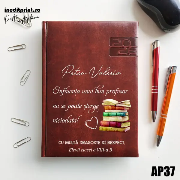 Agenda personalizata 2026 Profesor AP37 DELUXE PREMIUM, Narni Maro
