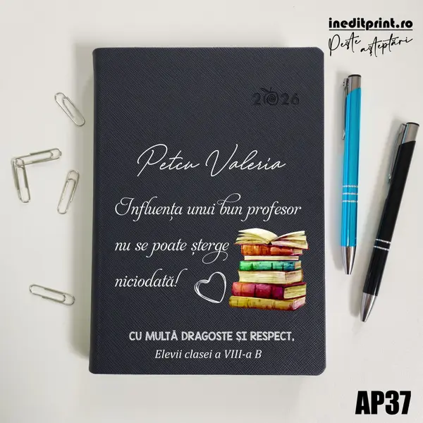 Agenda personalizata 2026 Profesor AP37 DELUXE PREMIUM, Ortisei Albastru