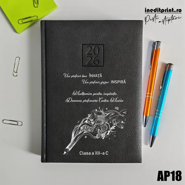 Agenda personalizata 2026 Profesor grozav AP18 DELUXE H, Edolo Maro