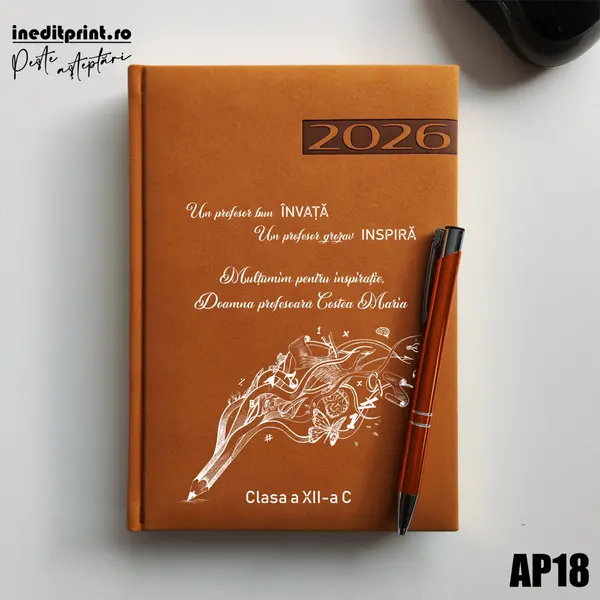 Agenda personalizata 2026 Profesor grozav AP18 DELUXE PREMIUM, Teano Maro