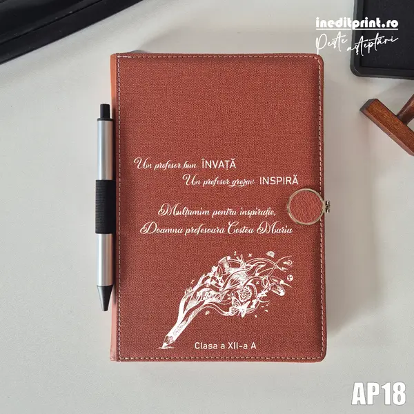 Agenda personalizata 2026 Profesor grozav AP18 NEDATATA AD, Maro CP