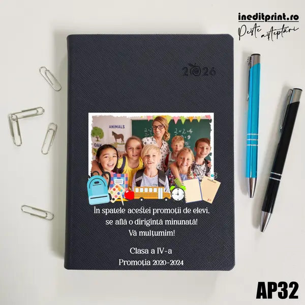 Agenda personalizata 2026 Profesori AP32 DELUXE PREMIUM, Ortisei Albastru