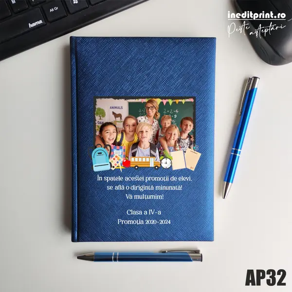 Agenda personalizata 2026 Profesori AP32 NEDATATA RT, Albastru-Adria