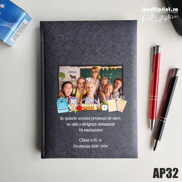 Agenda personalizata 2026 Profesori AP32 NEDATATA RT, Gri-Adria