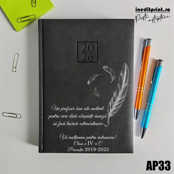 Agenda personalizata 2026 Profesori si elevi AP33 DELUXE H, Edolo Maro