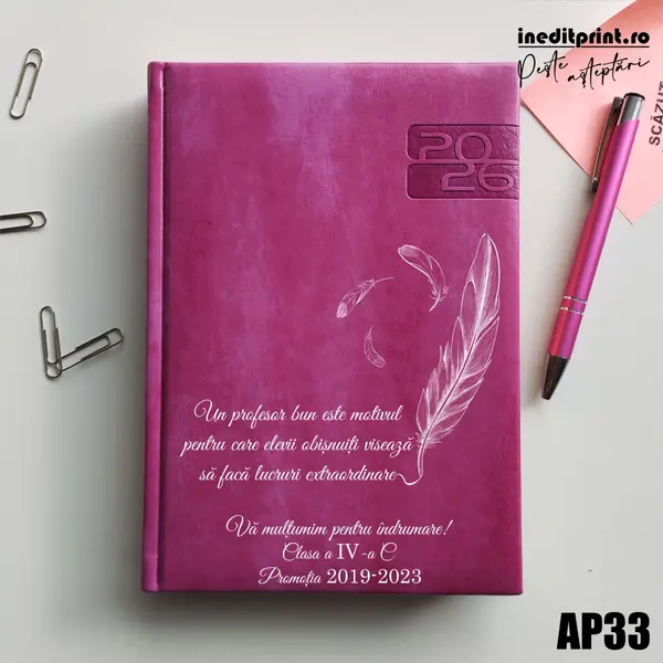 Agenda personalizata 2026 Profesori si elevi AP33 DELUXE PREMIUM, Narni Purpuriu
