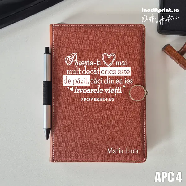 Agenda personalizata 2026 Proverbe 4:23 APC4 NEDATATA AD, Maro CP