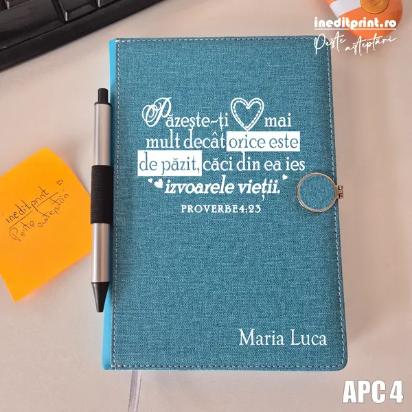 Agenda personalizata 2026 Proverbe 4:23 APC4 NEDATATA AD, TURCOAZ CP