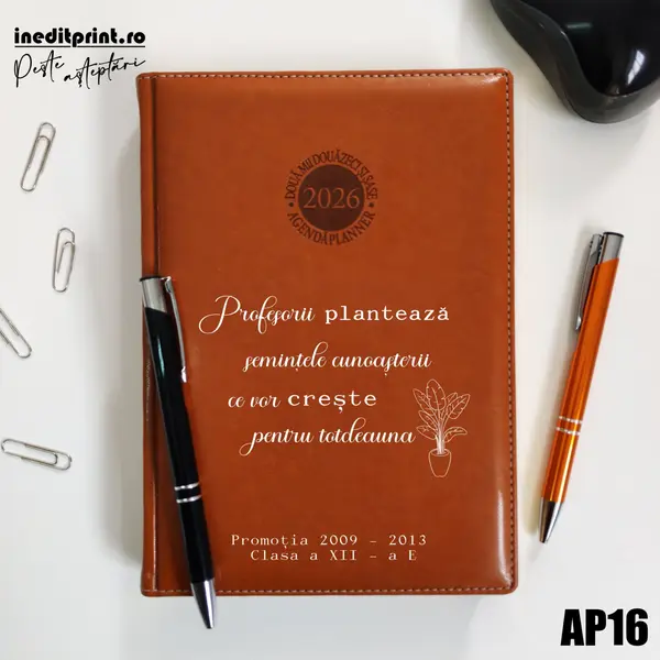 Agenda personalizata 2026 Semintele cunoasterii AP16 DELUXE PREMIUM, Amsterdam Maro