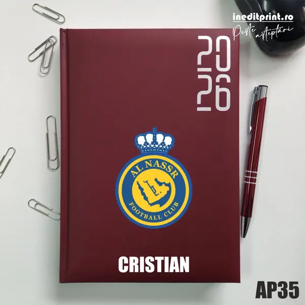 Agenda personalizata 2026 Sport AP35 DATATA RT, Bordo