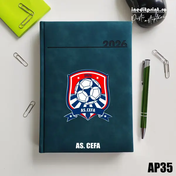 Agenda personalizata 2026 Sport AP35 DELUXE PREMIUM, Chia Verde Petrol