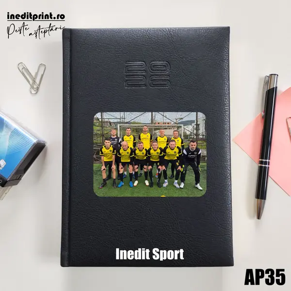 Agenda personalizata 2026 Sport AP35 DELUXE PREMIUM, Chiavenna Negru