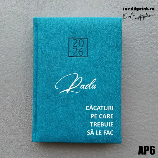 Agenda personalizata 2026 To do list AP6 DELUXE H, Edolo Turcoaz