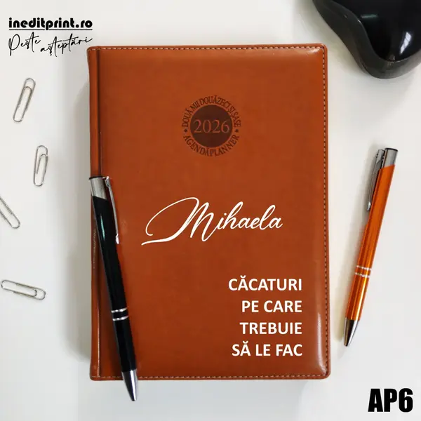 Agenda personalizata 2026 To do list AP6 DELUXE PREMIUM, Amsterdam Maro