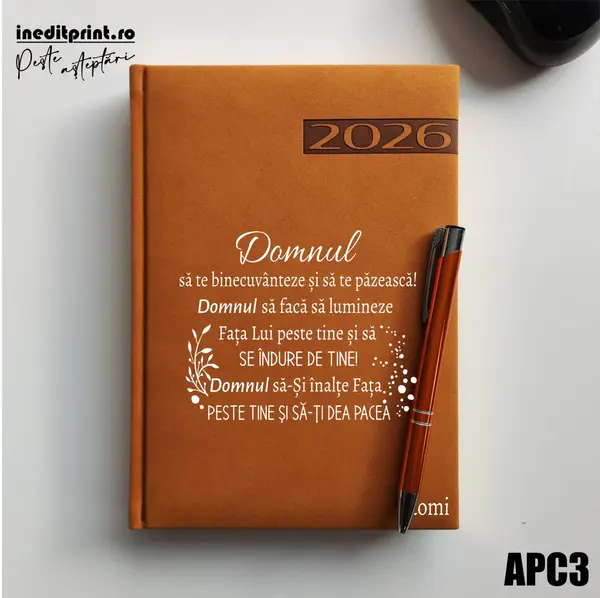Agenda personalizata 2026 Verset Numeri 6:24-26 APC3 DELUXE PREMIUM, Teano Maro