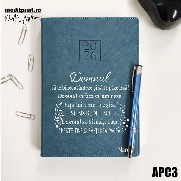Agenda personalizata 2026 Verset Numeri 6:24-26 APC3 DELUXE PREMIUM, Chianti Verde Cyprus