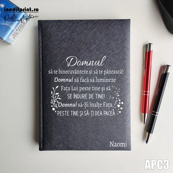 Agenda personalizata 2026 Verset Numeri 6:24-26 APC3 NEDATATA RT, Gri-Adria