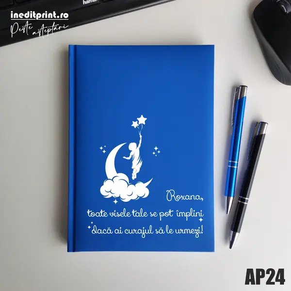 Agenda personalizata 2026 Visele tale AP24 NEDATATA RT, ALBASTRU