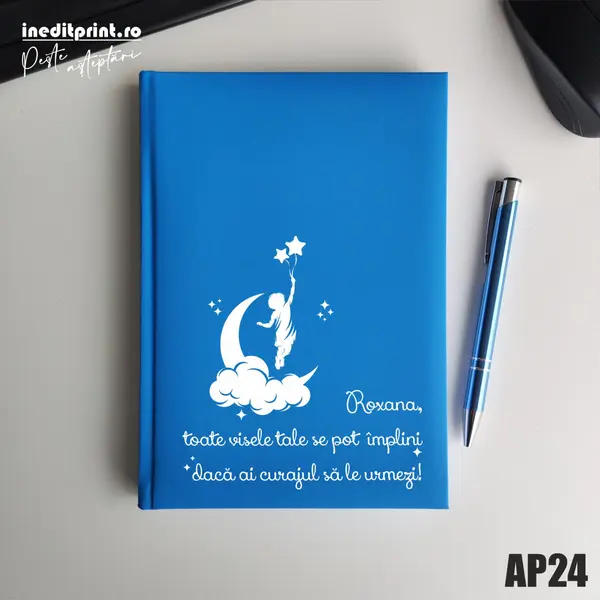 Agenda personalizata 2026 Visele tale AP24 NEDATATA RT, Bleu