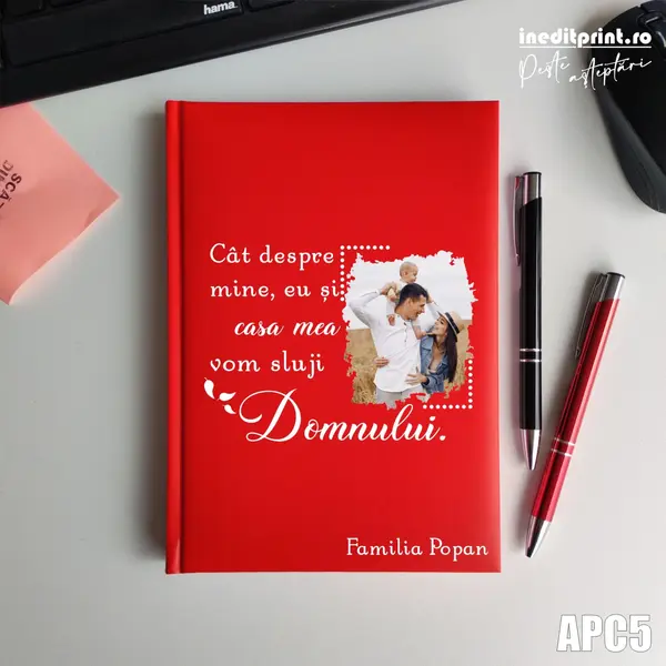 Agenda personalizata 2026 Vom sluji Domnului APC5 NEDATATA RT, Rosu