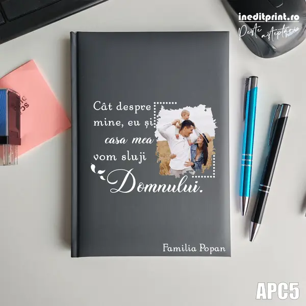 Agenda personalizata 2026 Vom sluji Domnului APC5 NEDATATA RT, Gri