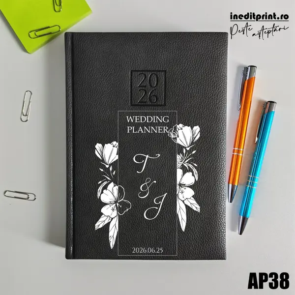 Agenda personalizata 2026 Wedding Planner AP38 DELUXE H, Edolo Maro