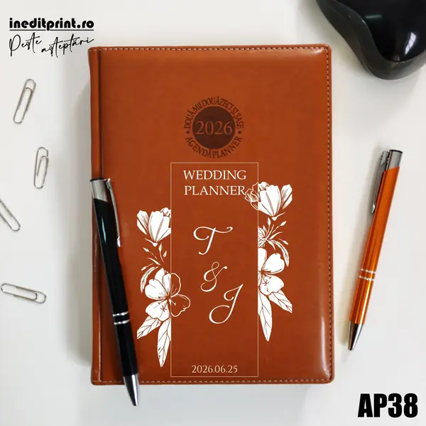 Agenda personalizata 2026 Wedding Planner AP38 DELUXE PREMIUM, Amsterdam Maro