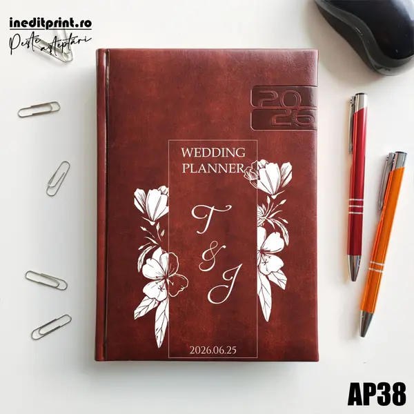 Agenda personalizata 2026 Wedding Planner AP38 DELUXE PREMIUM, Narni Maro