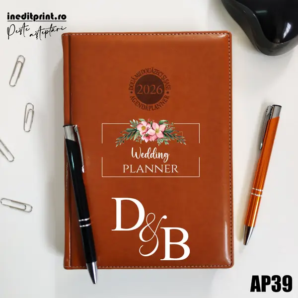 Agenda personalizata 2026 Wedding Planner AP39 DELUXE PREMIUM, Amsterdam Maro