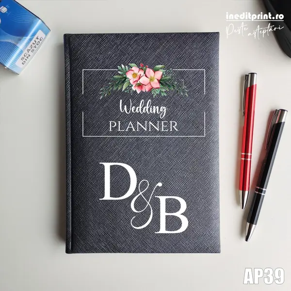 Agenda personalizata 2026 Wedding Planner AP39 NEDATATA RT, Gri-Adria