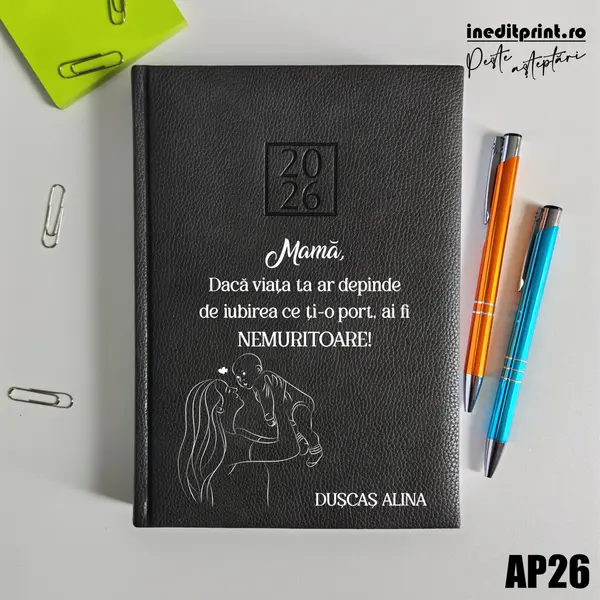 Agenda personalizata 2026 Ziua mamei AP26 DELUXE H, Edolo Maro