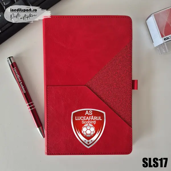 Agenda personalizata AS Luceafarul Scobinti SLS17 NEDATATA AD, ROSU X-LINE