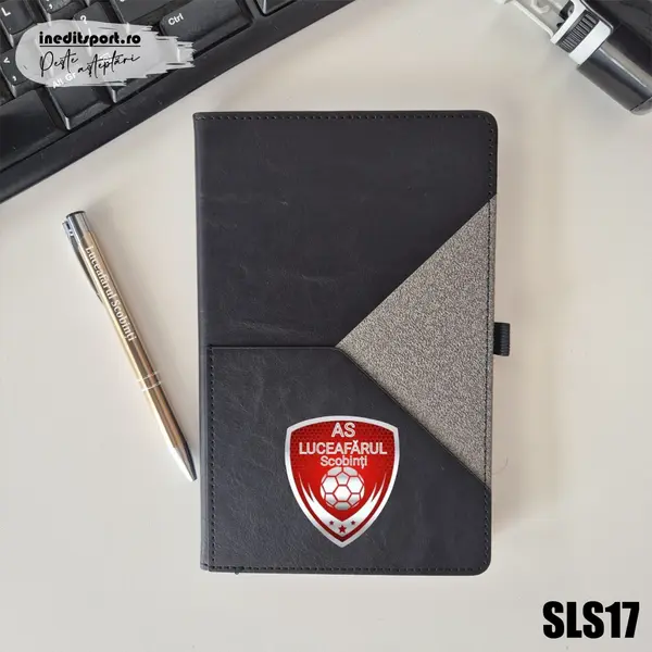 Agenda personalizata AS Luceafarul Scobinti SLS17 NEDATATA AD, NEGRU X-LINE
