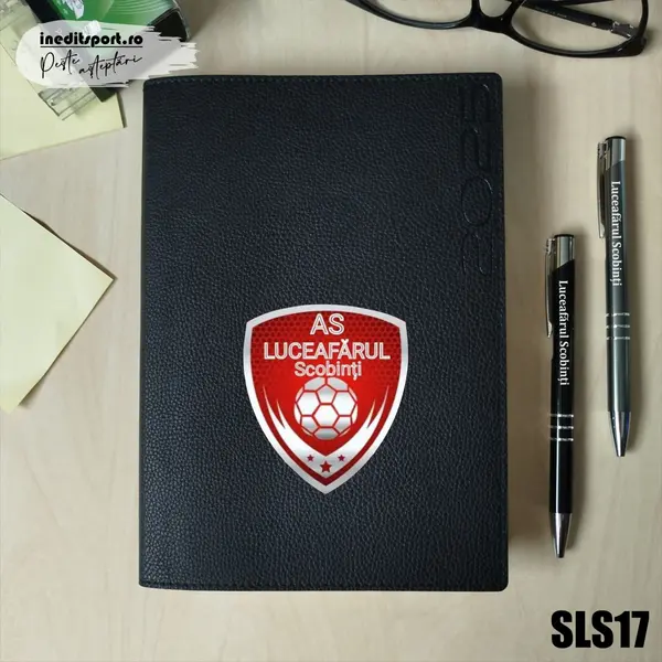 Agenda personalizata AS Luceafarul Scobinti SLS17 NEGRU LORETO, DELUXE PREMIUM