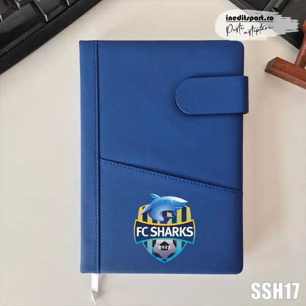 Agenda personalizata F.C. Sharks SSH17 NEDATATA AD, ALBASTRU