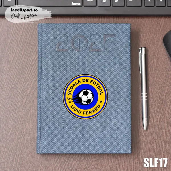 Agenda personalizata Scoala de fotbal Liviu Feraru SLF17 DELUXE PREMIUM, ALBASTRU BARD