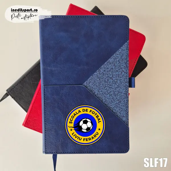 Agenda personalizata Scoala de fotbal Liviu Feraru SLF17 NEDATATA AD, ALBASTRU X-LINE