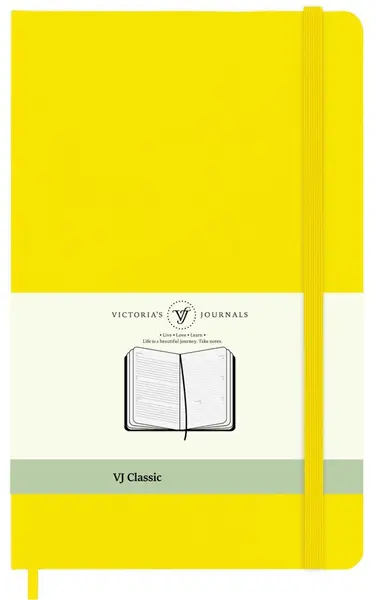Agenda Victoria's Journals Classic - Galben, coperta tare, 200 foi, A5