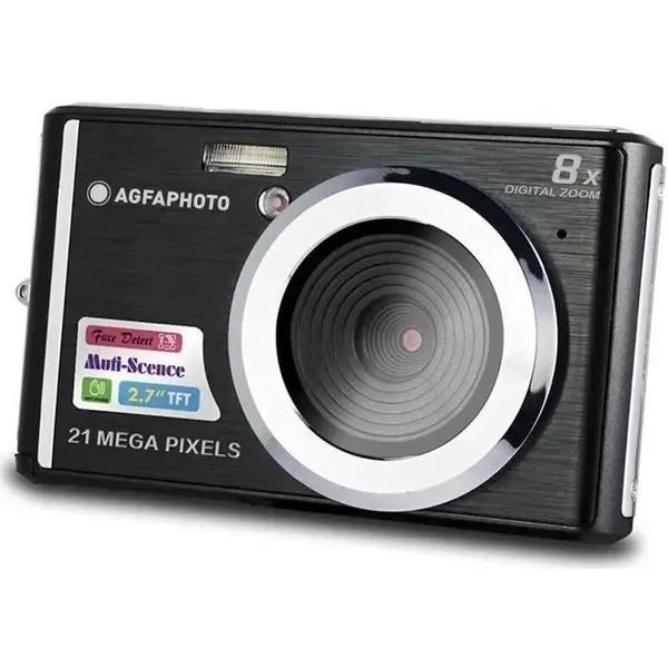 Agfaphoto Aparat foto digital compact Agfa Photo DC5200, 21 MP, zoom digital 8x, inregistrare video HD, Negru